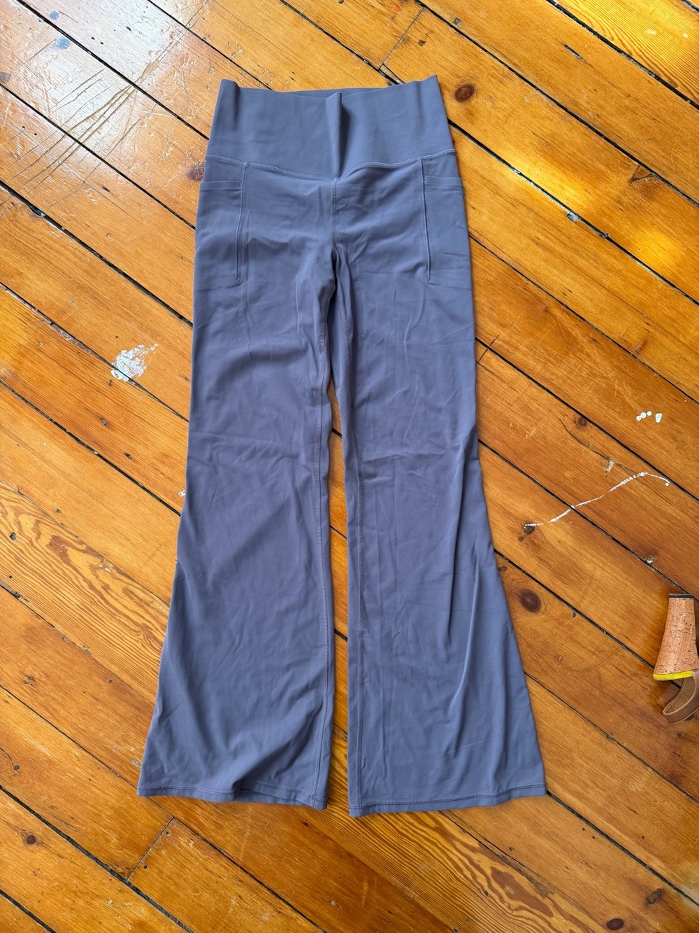 Athleta Slate Blue Salutation Stash Flare Pant.

See matching top!